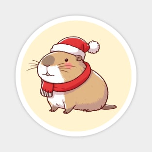 Christmas Capybara Magnet